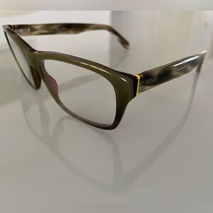 Fendi Glasses - Green and Tortoise Frames with Original Box